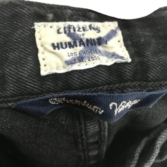 Citizens of Humanity Sasha Twist Crop Low Slung Flare Jeans Size 24 Safety Pins - Picture 11 of 14